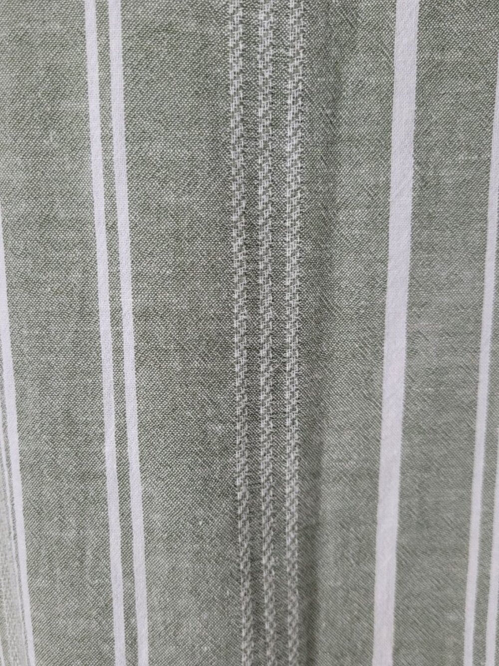 Time and Tru Green Striped Tie-Hem Blouse - Picture 8 of 10